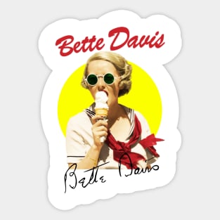 Bette Davis Ice Cream Sticker